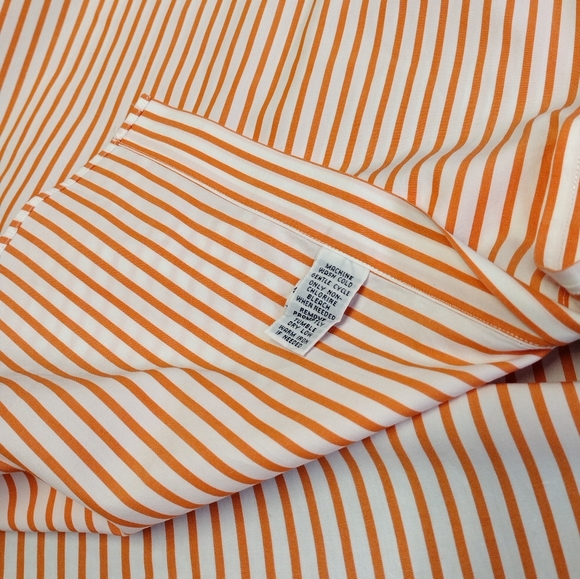 Ralph Lauren 120's 2 Ply Men's Shirt Orange Striped Custom Fit - XXL - Picture 11 of 11